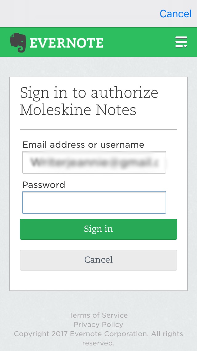 go directly to evernote sign in