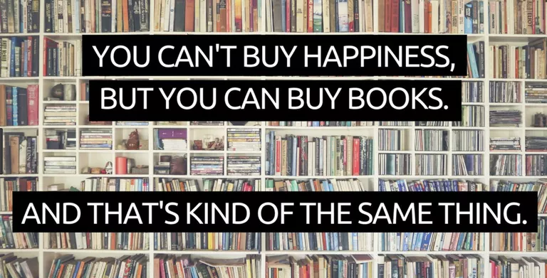 reader meme  - happiness is books