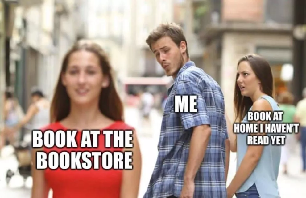 reader meme  - new books are pretty
