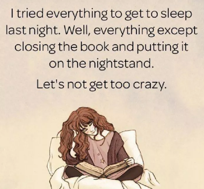 reader meme - sleep at the expense of books