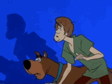 Animated clip of Shaggy and Scooby-Doo peering nervously around a corner