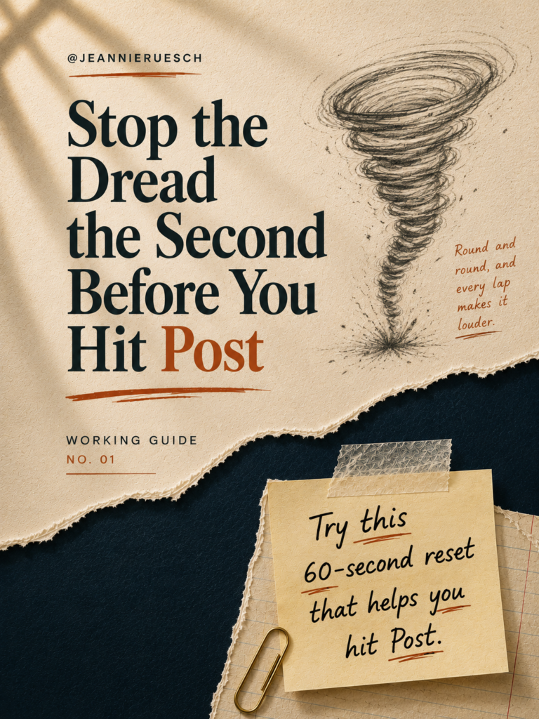 Stop the Dread - a 60 second routine for posting past anxiety